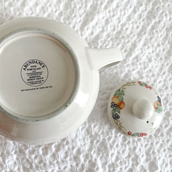 Corning Corelle Abundance Tea Pot Vintage Matching Small Teapot - Picture 4 of 4